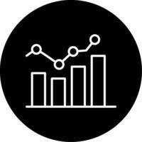 Bar Chart Data Representation Line Circle Inverted vector