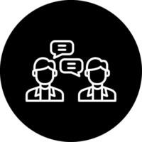 Let's Talk Conversation Start Line Circle Inverted vector