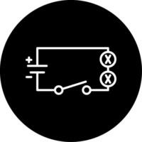 Series Electrical Circuit Line Circle Inverted vector