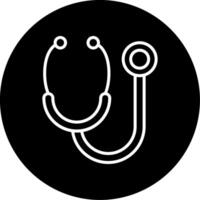 Stethoscope Medical Listening Device Line Circle Inverted vector