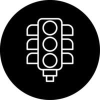 Traffic Light Road Signal Line Circle Inverted vector