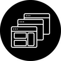 Version Control System Line Circle Inverted vector