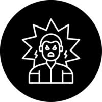 Anger Management Issue Line Circle Inverted vector