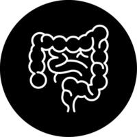 Intestine Digestive Tube Line Circle Inverted vector