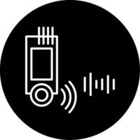 Sound Sensor Audio Detection Tool Line Circle Inverted vector