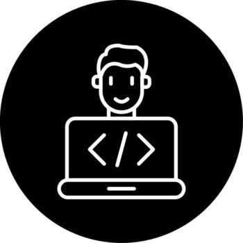 Programmer Developer Tools Line Circle Inverted vector