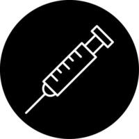Syringe Injection Tool Line Circle Inverted vector