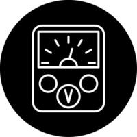 Voltmeter Measurement Tool Line Circle Inverted vector
