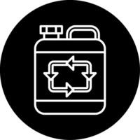 Bio Diesel Recycle Alternative Energy Line Circle Inverted vector