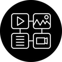 Digital Asset Creation Line Circle Inverted vector