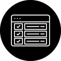Project Status Overview Line Circle Inverted vector