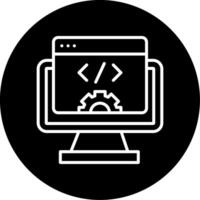 Software Development Tools Line Circle Inverted vector