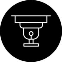 Smoke Detector Fire Detection Device Line Circle Inverted vector