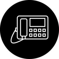 Telephone Communication Device Line Circle Inverted vector