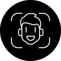 Face Recognition Biometric Identification Line Circle Inverted vector