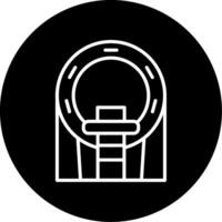 Magnetic Resonance Imaging Detailed Body Scan Line Circle Inverted vector