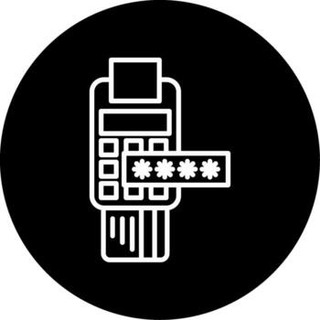 seguridad número confidencial código línea circulo invertido vector