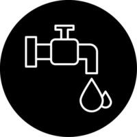 Faucet Water Flow Line Circle Inverted vector