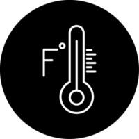 Thermometer Temperature Measurement Line Circle Inverted vector