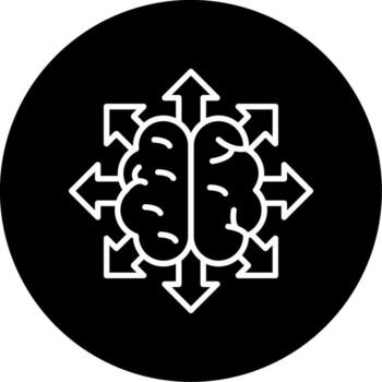 Brain Activity Patterns Line Circle Inverted vector