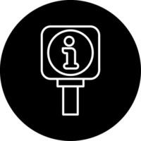 Information Data Sign Board Line Circle Inverted vector