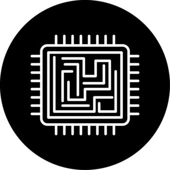 Processor Unit Design Line Circle Inverted vector