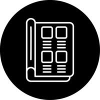Digital Catalog Management Line Circle Inverted vector
