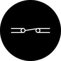 Closed Switch Circuit Line Circle Inverted vector