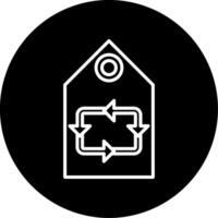 Tag Recycle Waste Sorting Line Circle Inverted vector