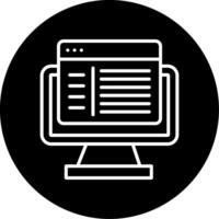Backend Development Process Line Circle Inverted vector