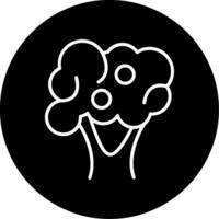 Broccoli Green Vegetable Line Circle Inverted vector