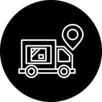 Delivery Time Estimated Arrival Line Circle Inverted vector