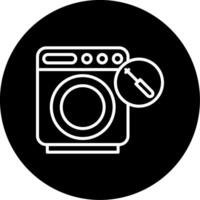Washing Machine Fix Line Circle Inverted vector