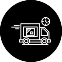 Security Scan Package Inspection Line Circle Inverted vector