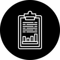 Clipboard File Holder Line Circle Inverted vector