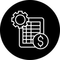 Maintenance Service Tasks Line Circle Inverted vector