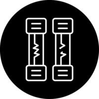 Electrical Fuse Repair Line Circle Inverted vector