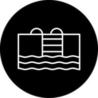 Swimming Pool Water Recreation Line Circle Inverted vector