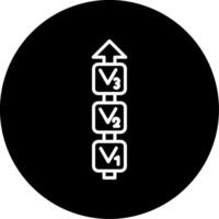 Versions Control Line Circle Inverted vector