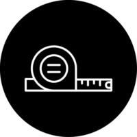Measuring Tape Length Tool Line Circle Inverted vector