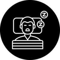 Adequate Sleep Importance Line Circle Inverted vector