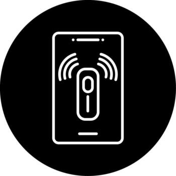 proximidad sensor función línea circulo invertido vector