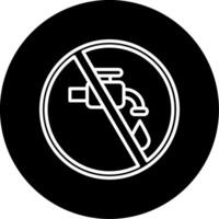 Save Water Line Circle Inverted vector