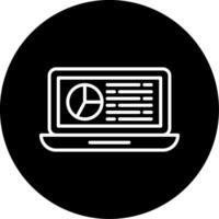 Laptop Computer Device Line Circle Inverted vector