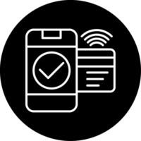 Online Payment Internet Transaction Line Circle Inverted vector