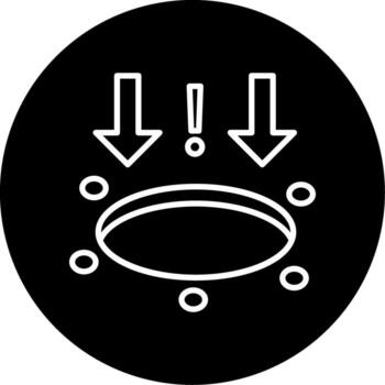 Open Hole Caution Uncovered Hole Risk Line Circle Inverted vector