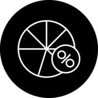Percentage Data Ratio Line Circle Inverted vector