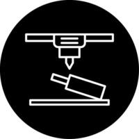 Additive Manufacturing Process Line Circle Inverted vector