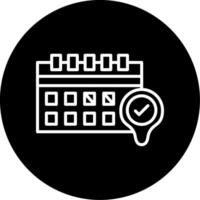 Booking Reservation Process Line Circle Inverted vector