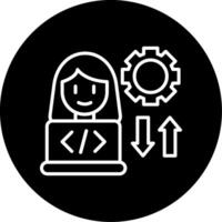 Collaboration Software Feature Line Circle Inverted vector